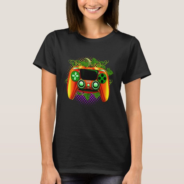 Camiseta Controlador de Vídeo Game de Halloween do Typical  (Frente)