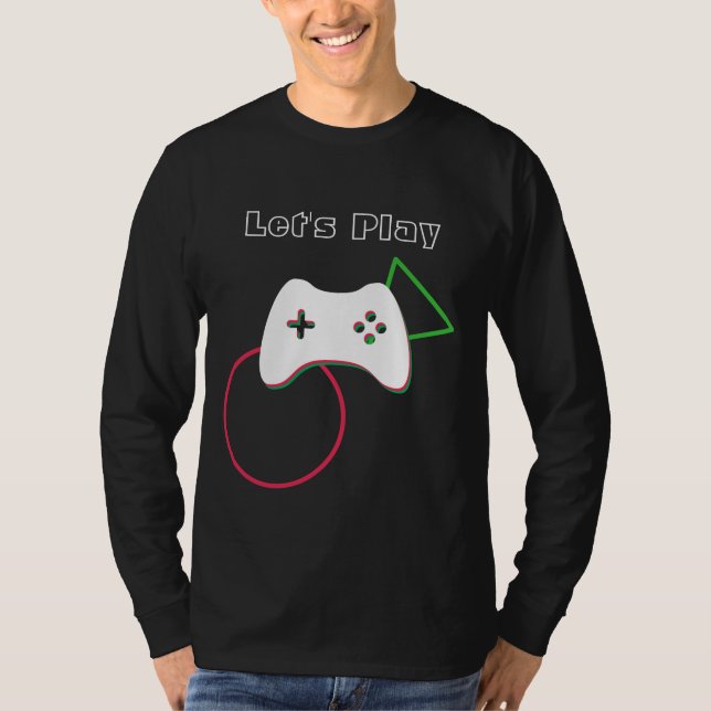 Camiseta Controlador de videogame, Reprodução de Vamos, Art (Frente)