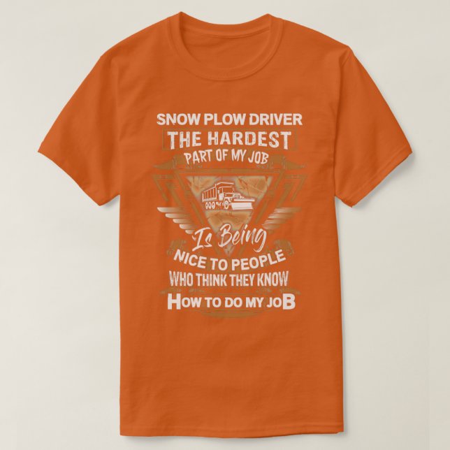 Camiseta Controlador Sarcástico Snow Plow 3 (Frente do Design)