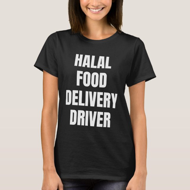Camiseta Controlador Simples De Entrega De Comida Halal Par (Frente)