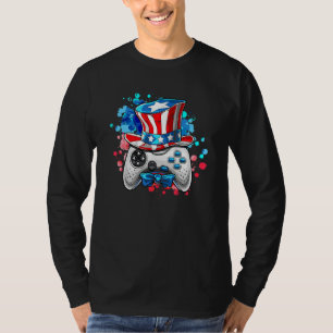 Camiseta Controlador Tio Sam Game American 4 De Julho Boy