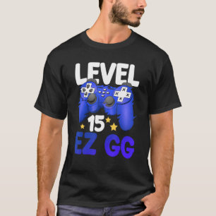 Camiseta Controladora de 15 Gamer Boy Gamer Boy de Nível 15