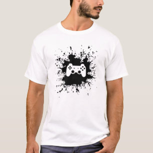Camiseta Controladora de Arte do Jogador de Vídeo - Splatte