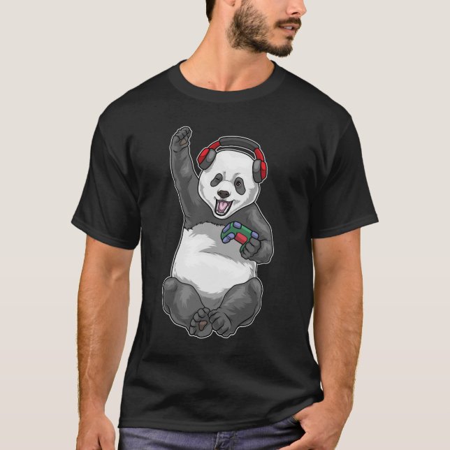 Camiseta Controladora de Jogador Panda (Frente)