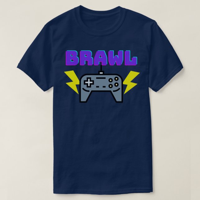 Camiseta Controladora de Jogos de Brawl (Frente do Design)