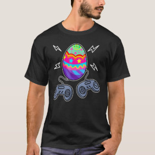 Camiseta Controladora De Jogos Dia De Páscoa De Ovos Pl De 