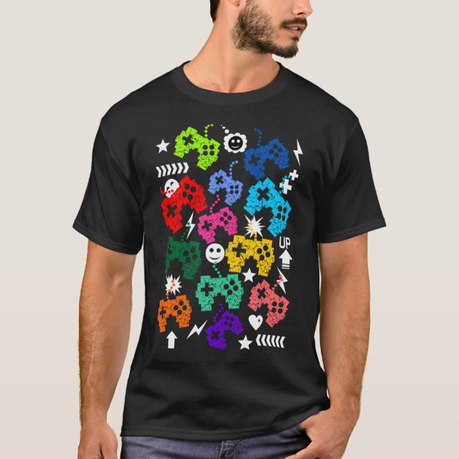 Camiseta Controladora de jogos engraçada para jogadores rap (Frente)
