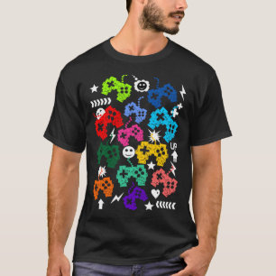 Camiseta Controladora de jogos engraçada para jogadores rap