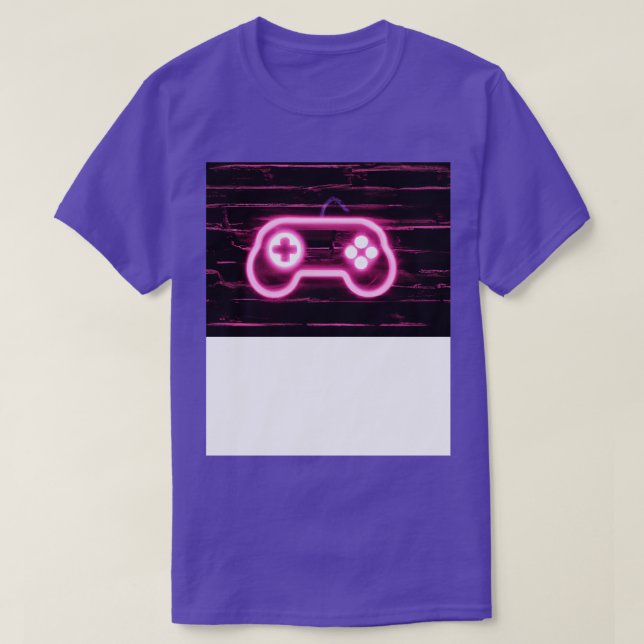 Camiseta Controladora de jogos neon para 3 (Frente do Design)