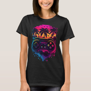 Camiseta Controladora de vídeo de retrowave Synthwave Color