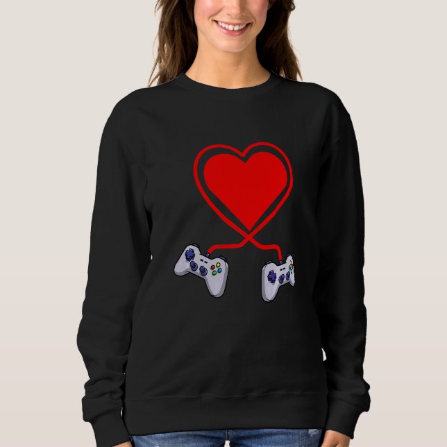 Camiseta Controladora de vídeo Gamers Engraçado Dia dos Val (Frente)