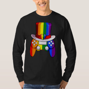 Camiseta Controladora de videogame Lgbt Q Sinalizador Legal