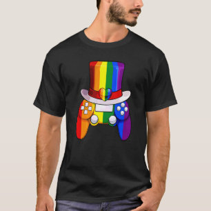 Camiseta Controladora de videogame Lgbt Q Sinalizador Legal
