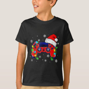 Camiseta Controladora de videogame Santa Hat Gamer Bo