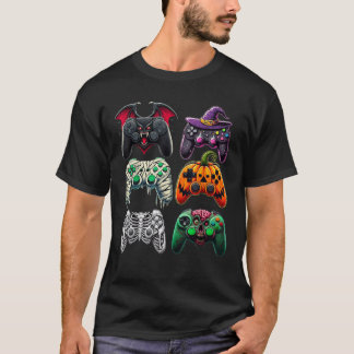 Camiseta Controladores de Jogo de Vídeo Bruxa Zombie Mummy 