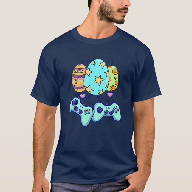 Camiseta Controladores de Ovos de Páscoa - Gamers Love Pásc (Frente)