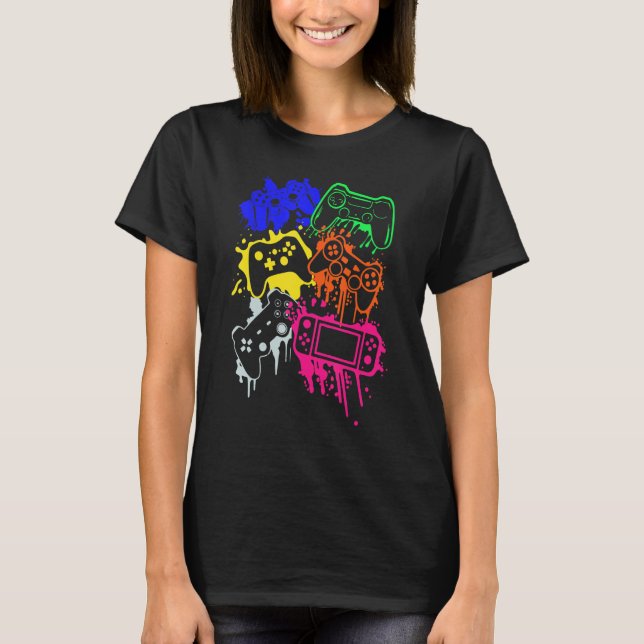 Camiseta Controlar todos os controladores de jogos de vídeo (Frente)