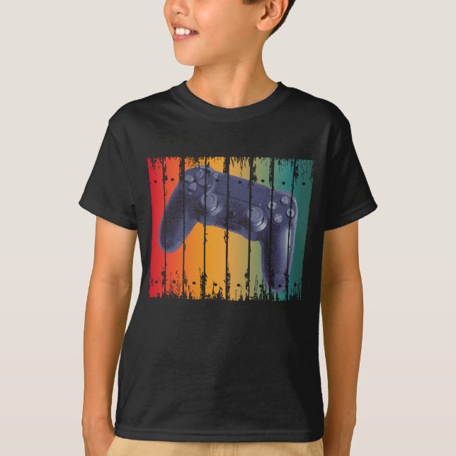 CAMISETA CONTROLE CONSOLE DE VÍDEO JOGOS RETRÔ VINTAGE JOGA (Frente)