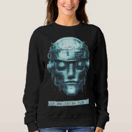 Camiseta Controle da mente Cyberpunk Robot Blue Grunge