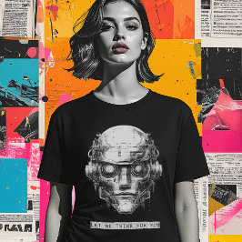 Camiseta Controle da mente de Cyberpunk Robot Mulheres