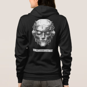 Camiseta Controle da mente, frente e trás do Cyberpunk Robo