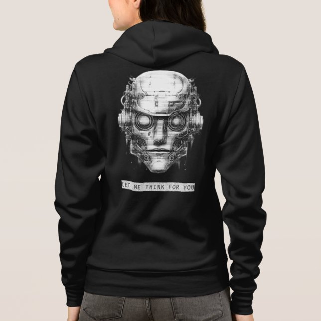 Camiseta Controle da mente, frente e trás do Cyberpunk Robo (Verso)