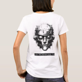 Camiseta Controle da mente Impressão preto Cyberpunk frente