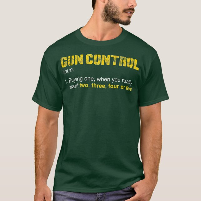 Camiseta Controle de Armas Definição Pro Controle de Armas (Frente)