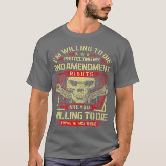 Camiseta Controle de armas dispostas a morrer protegendo ar