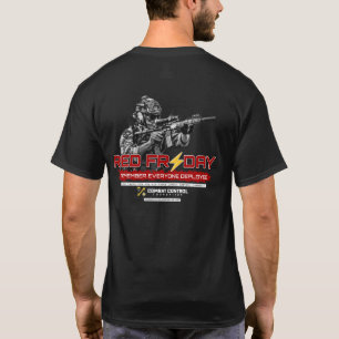 Camiseta Controle de Combate. Sexta-feira Vermelha. Use Ver