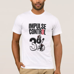 Camiseta - CONTROLE DE IMPULSO – 3% Anjo vs Diabo Cartoon
