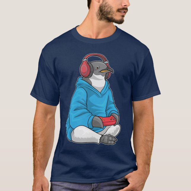 Camiseta Controle de Jogo Penguin (Frente)