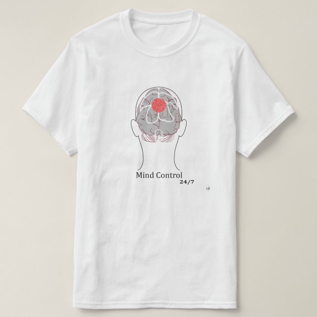 Camiseta Controle de mente 24/7 (Frente do Design)