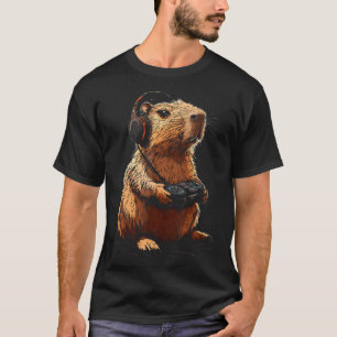 Camiseta Controle de Video Games Capivara Jogador Jogos Cap