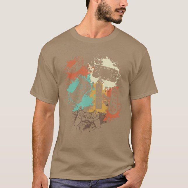 Camiseta Controle todas as coisas Presente de controle de v (Frente)