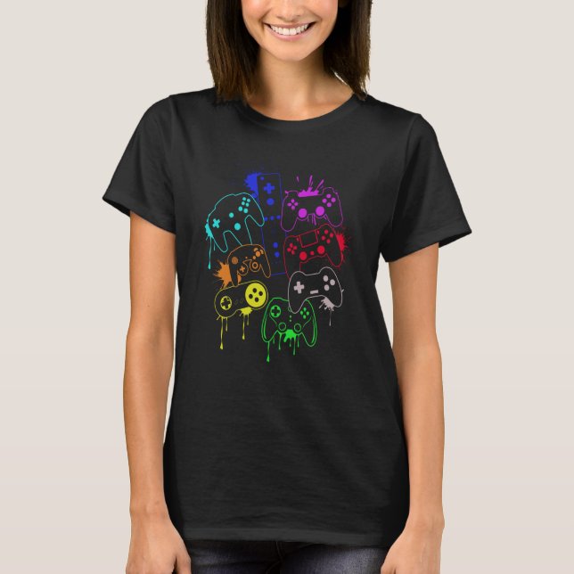 Camiseta Controle todos os Controles de Videogame (Frente)