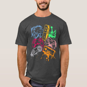 Camiseta Controles de Console de Video Game Retro 80s 90s A