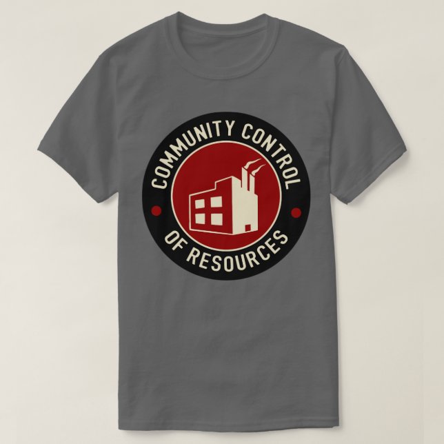 Camiseta Controlo Comunitário Dos Recursos (Frente do Design)