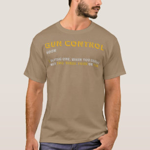 Camiseta Controlo de Armas Definição Engraçada Arma que 
