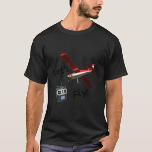 Camiseta Controlo De Rádio Do Avião Rc Fly vamos