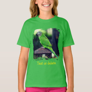 Camiseta Conure Papagaio Cabeça Escura Personalizado