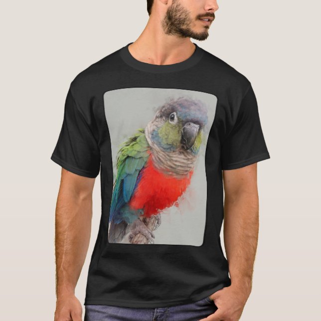 Camiseta Conure Portrait 15 Animal Parrot Wildlife Bird (Frente)