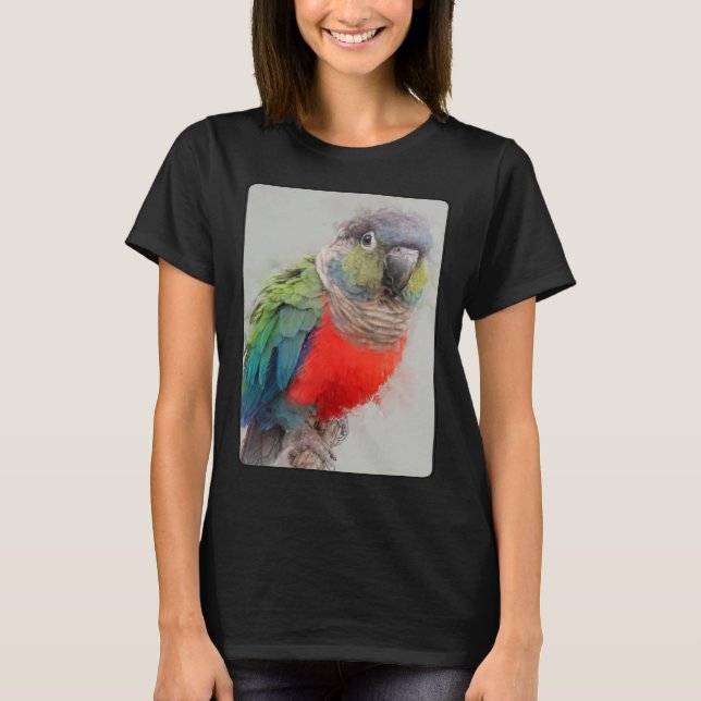 Camiseta Conure Portrait 15 Animal Parrot Wildlife Bird (Frente)