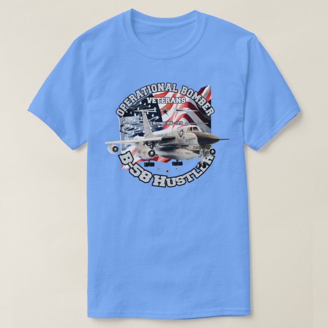 Camiseta Convair B58 Hustler primeiro bombardeiro operacion (Frente do Design)
