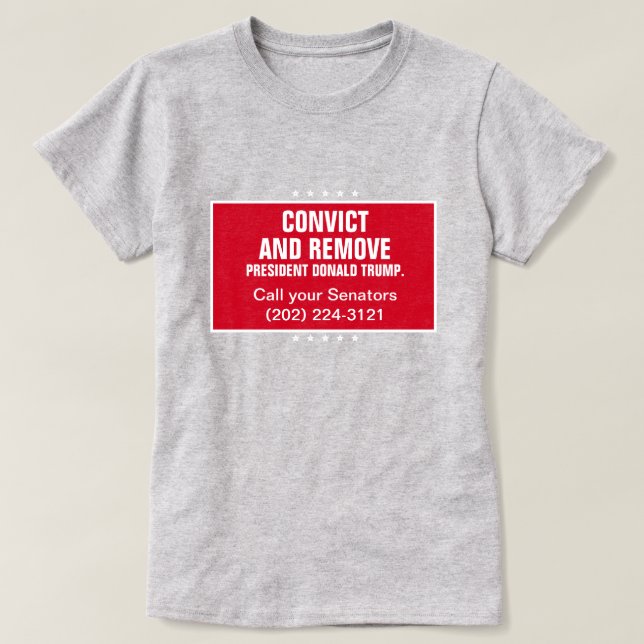 Camiseta Convencer e Remover o Presidente do Senado, Donald (Frente do Design)