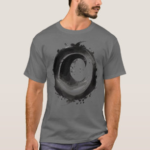 Camiseta Convergência Étera Um Círculo Mágico Preto em Grev