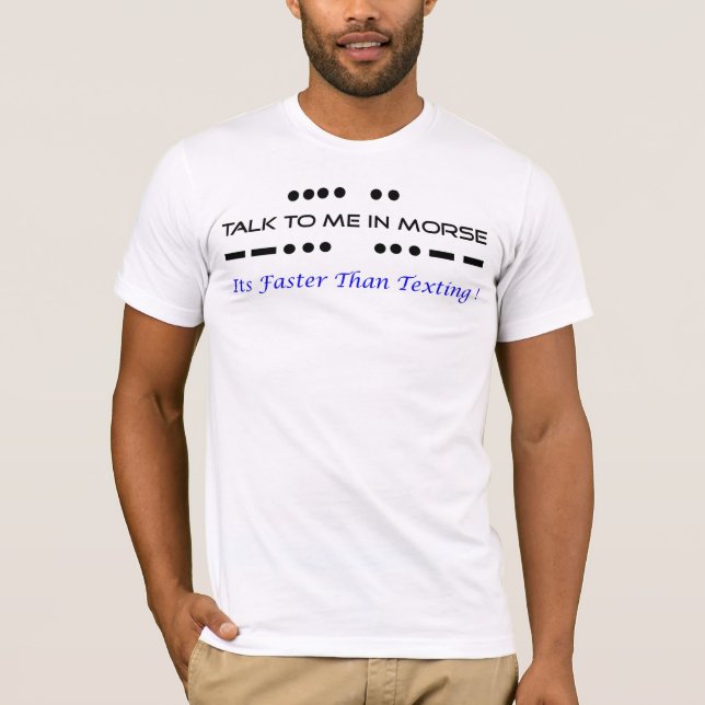 Camiseta Conversa a mim em Morse (Frente)