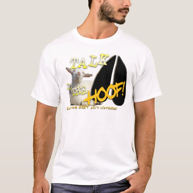 CAMISETA CONVERSA AO CASCO! DIZER ENGRAÇADO DA CABRA (Frente)