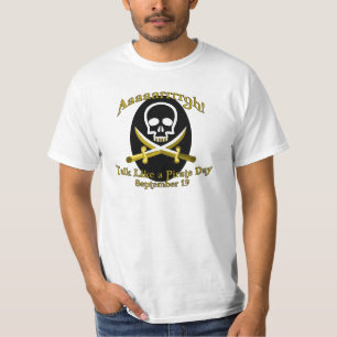Camiseta Conversa da espada do crânio como um dia do pirat