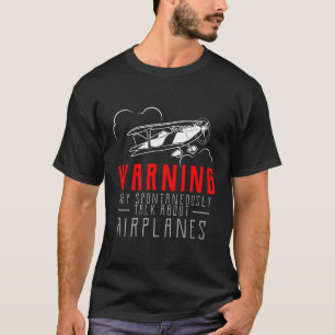 Camiseta Conversação De Alerta Sobre A Aviação De Aviões